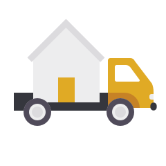 RJS Removals Oxford House on back of removal lorry icon